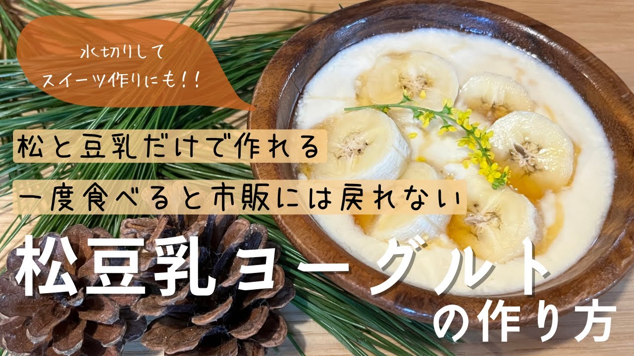 《19歳料理女子》一度食べたらもう市販には戻れない【松豆乳ヨーグルトの作り方】松と豆乳だけで作れる🌿私のいつもの食べ方も紹介
