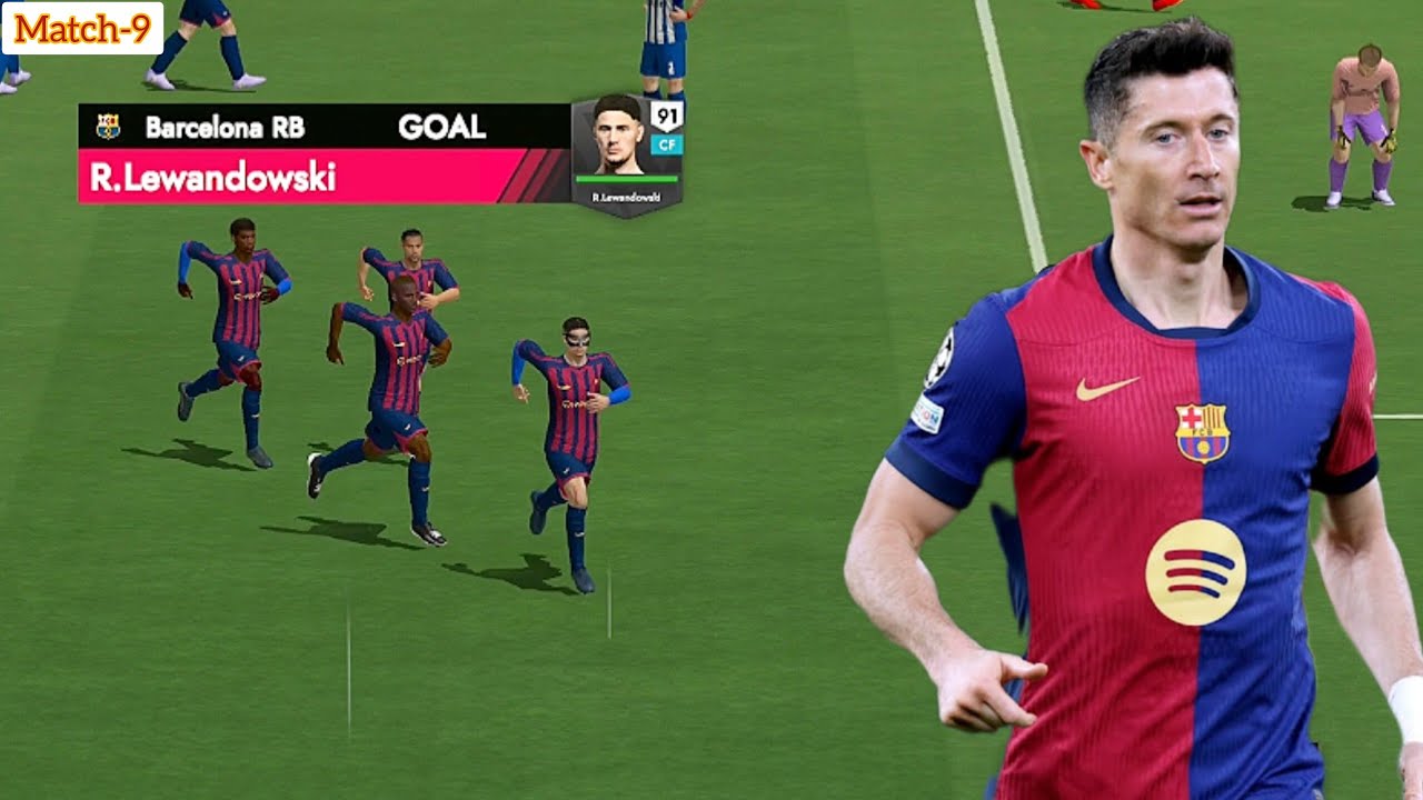 Robert Lewandowski Goal ⚽ | Barcelona vs Malaga | Match 9 | Football Match Highlights
