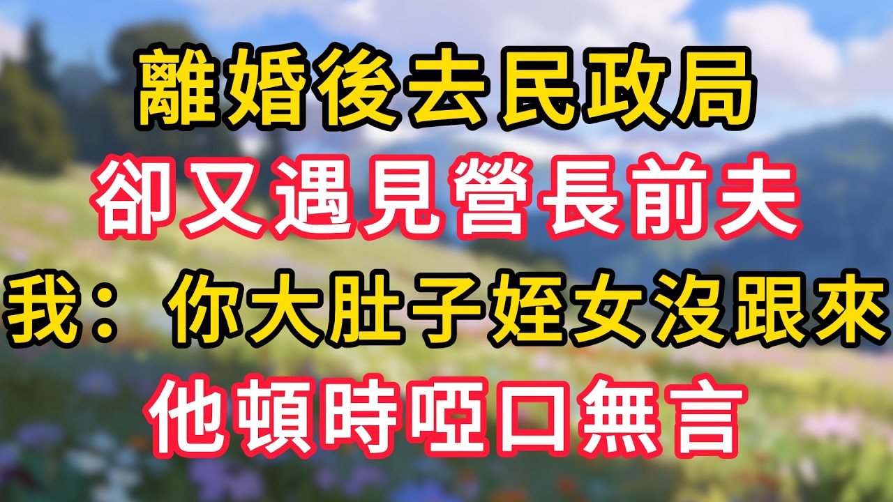 離婚後去民政局，卻又遇見營長前夫，我：你大肚子姪女沒跟來？他頓時啞口無言！ #為人處世 #生活经验#深夜淺讀 #情感故事 #人間心理 #小说