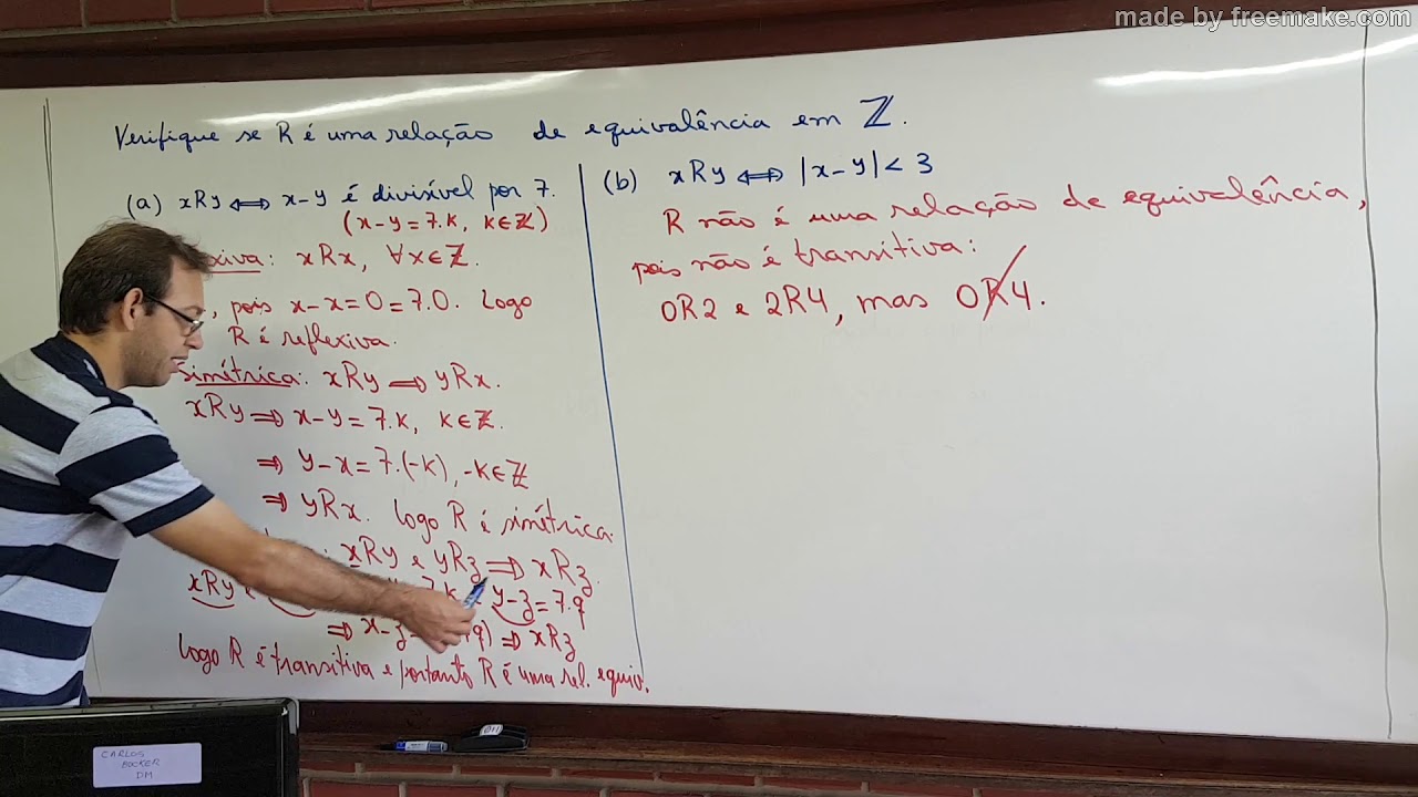 Exercício 2: Relação de equivalência