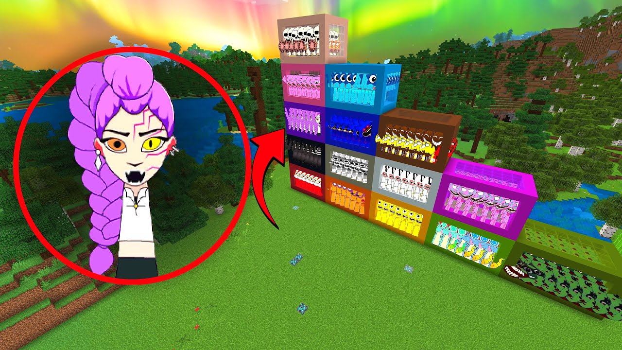 More NEW Sprunki OC Nextbots In Colored Boxes Minecraft PE MOD