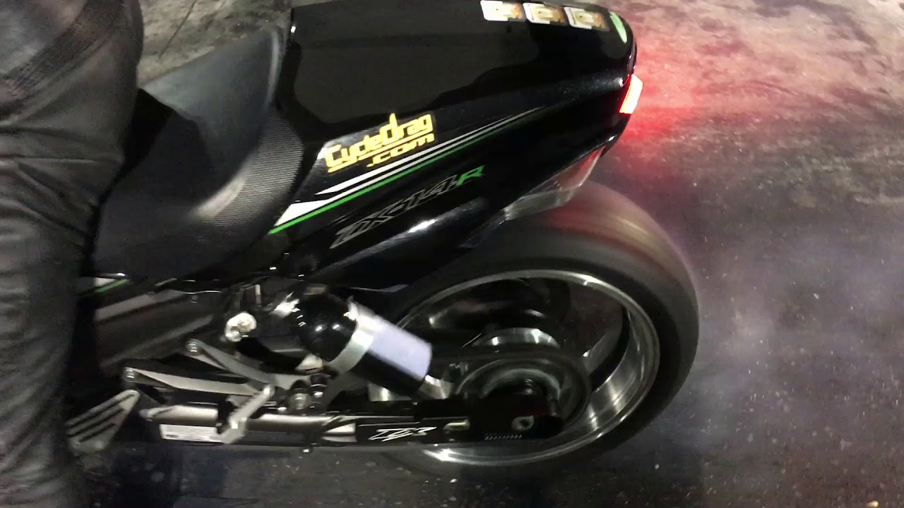Big Burnout for Powerful, Nitrous Kawasaki ZX-14