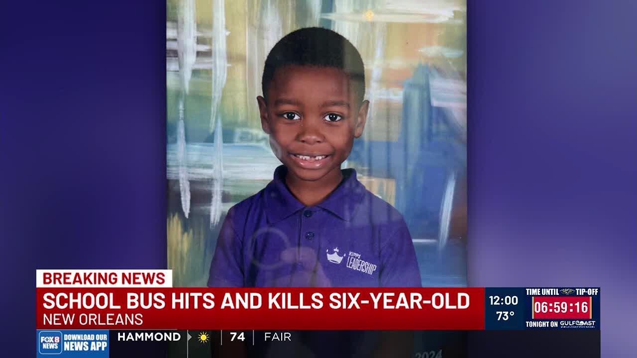 6-year-old boy fatally struck by school bus in New Orleans