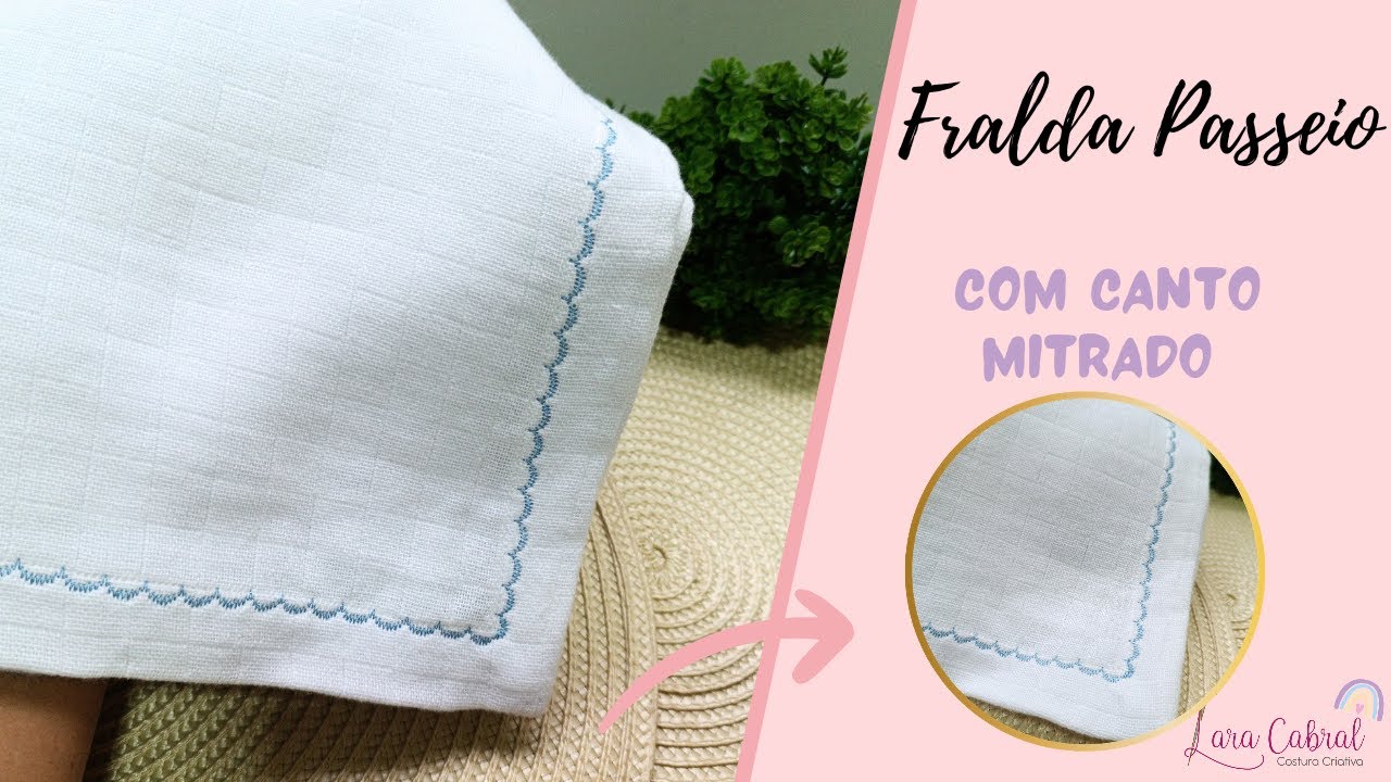 FRALDA PASSEIO USANDO PONTOS DECORATIVOS DA MAQUINA DOMÉSTICA |