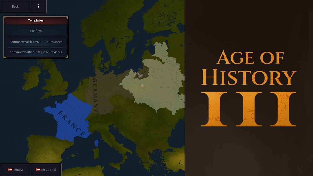 Age of History 3 - Nation Templates, Scenario Editor