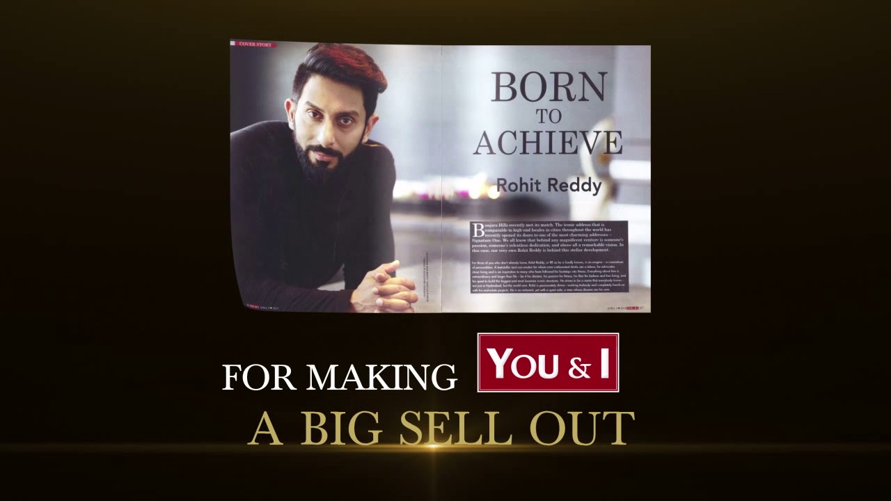 Rohit Reddy featured on the cover of  You&I Magazine