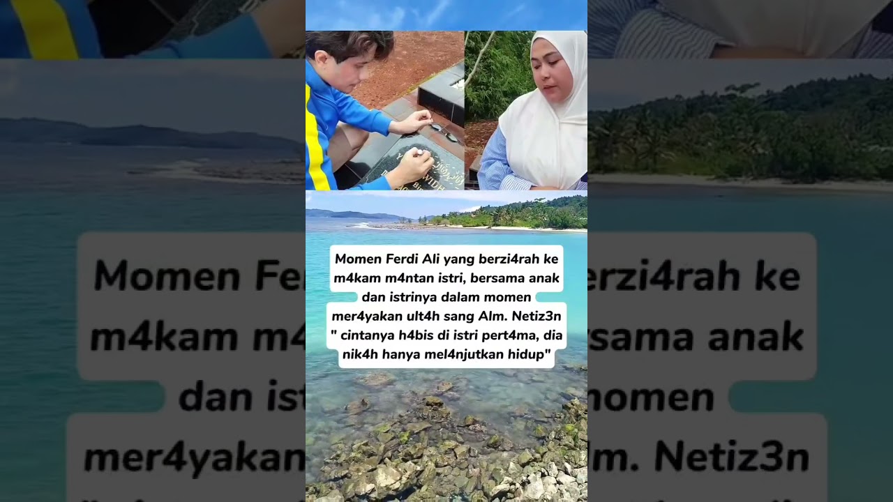 Momen Ferdi ali ziarah ke makam mantan istrinya #artis #trending #shorts