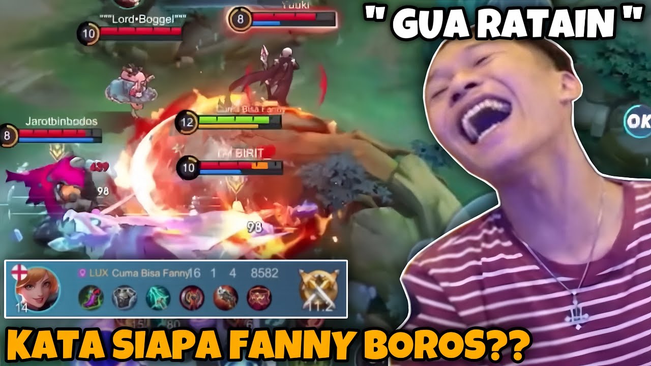 KATA SIAPA FANNY BOROS?? FANNY RATAIN SATU SQUAD LANGSUNG MANIAC!! - Mobile Legends