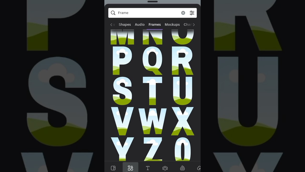 Easy way to fill image in letters using canva