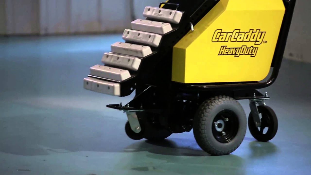 The CarCaddy Car Pusher pushes stalled cars, trucks, recreational vehicles into service garages