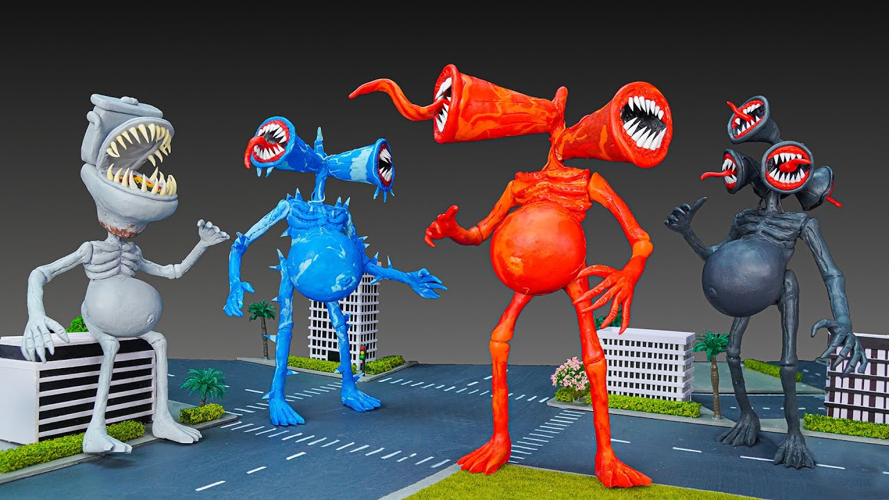 😱 All SIREN HEAD PREGNANT ( Lava upgrade, Ice, Toilet, Dark siren head) | Trevor Henderson with Clay