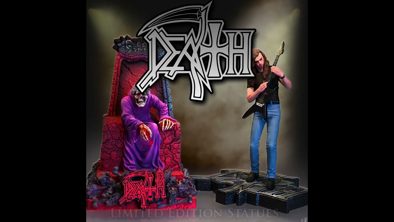 KnuckleBonz DEATH Chuck Schuldiner and Scream Bloody Gore Collectible Statues