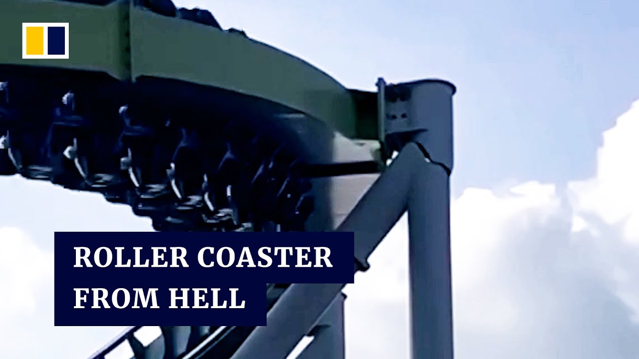Roller coaster nightmare: cracked pillar shifts on ride in American amusement park