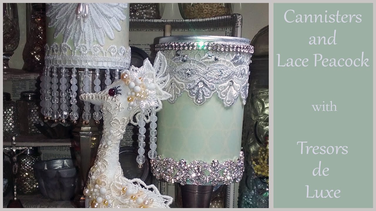 Lace Peacock Shelf Sitter and Pen Storage with Tresors de Luxe