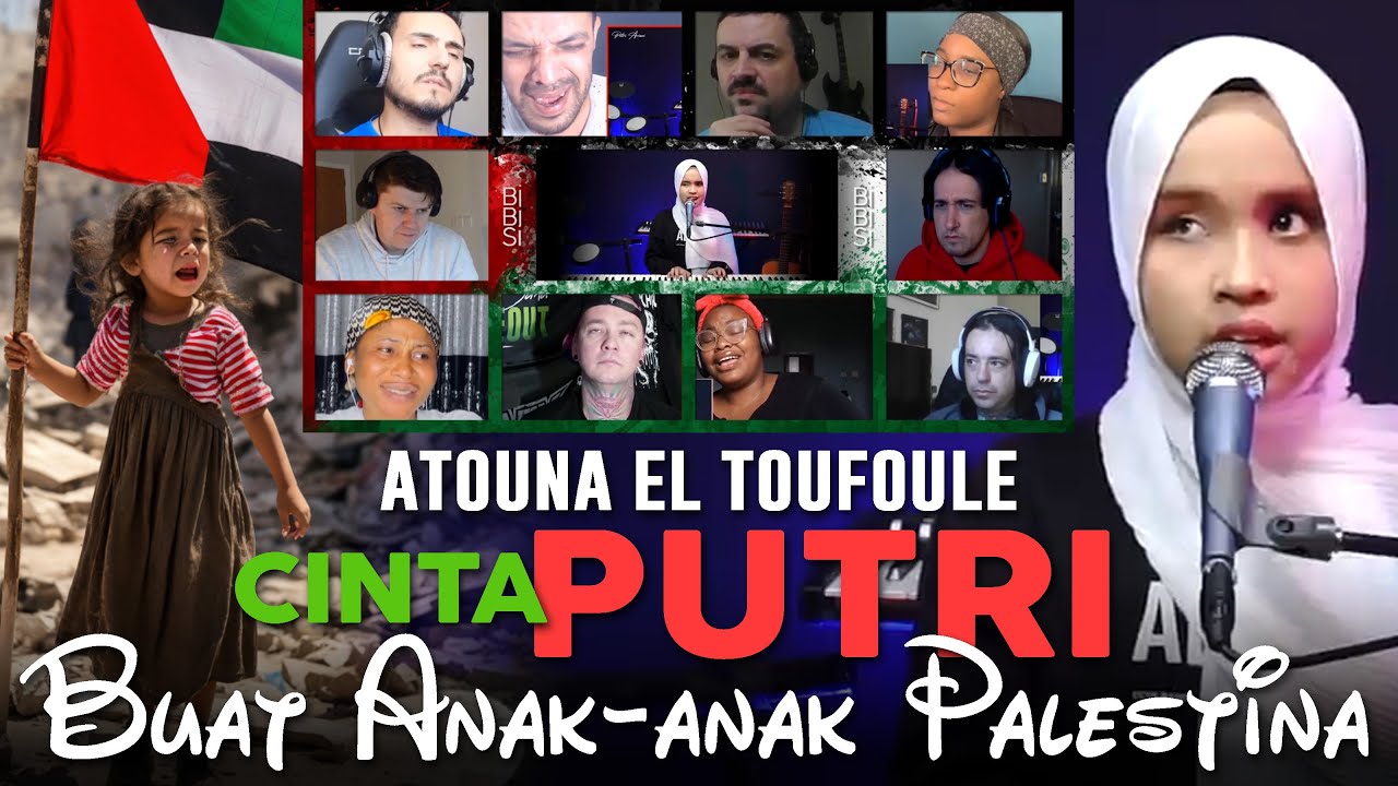 PERSEMBAHAN CINTA PUTRI UNTUK ANAK PALESTINA Putri Ariani Atouna el Toufoule  Sima Mashup Reaction