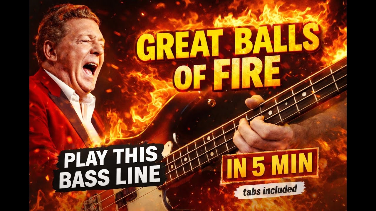Great Balls of Fire – Bass Breakdown | Jerry Lee Lewis (Tabs Included)