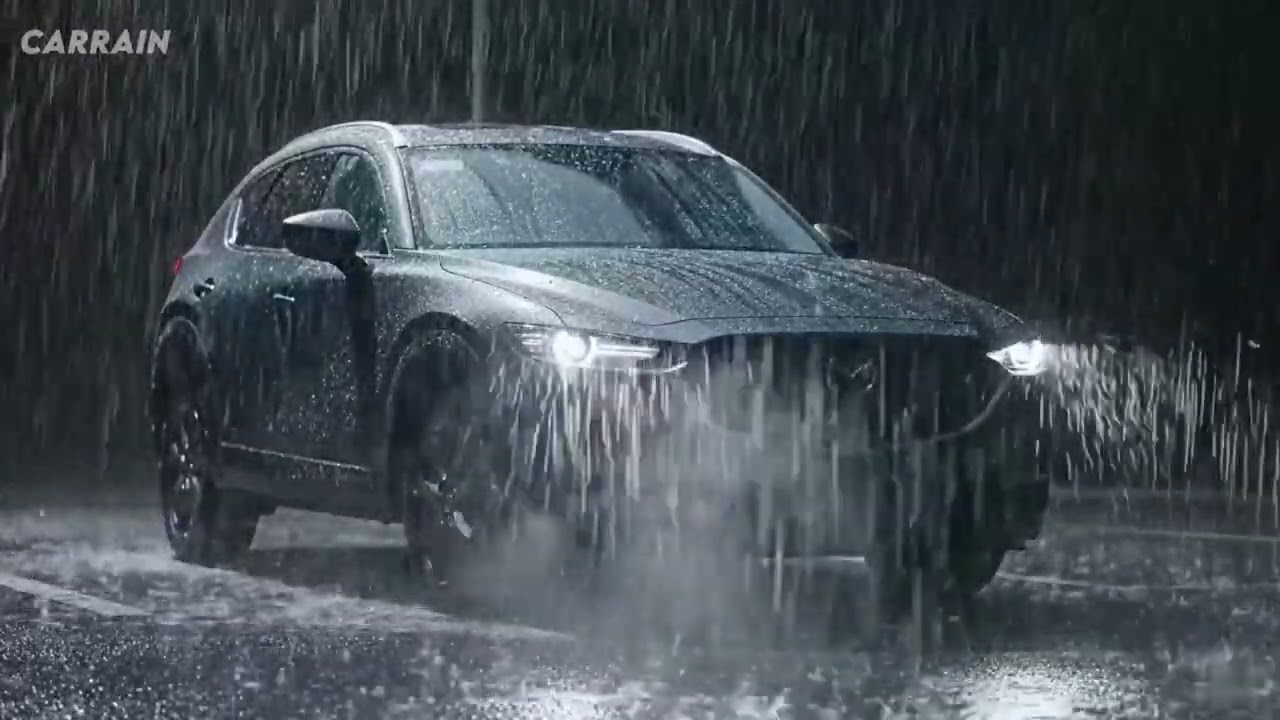 Why Heavy Rain Inside a  Mazda CX-50 Hybrid  Feels So Relaxing at Night