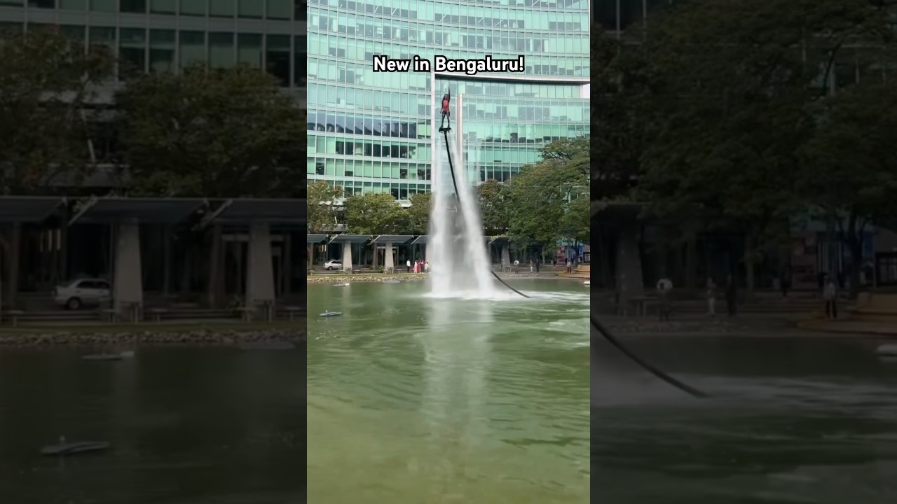 🏄&zwj;♂️Flyboarding now at Orion Mall 😳 #flyboardshow #bengaluru #orionmall #thingstodo #shoppingmall