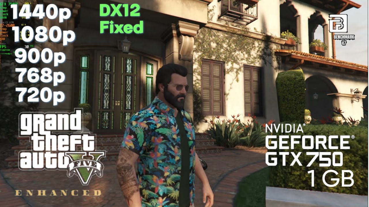 GTA V Enhanced on the Gtx 750 1GB|AMD FSR 1|AMD FSR 3