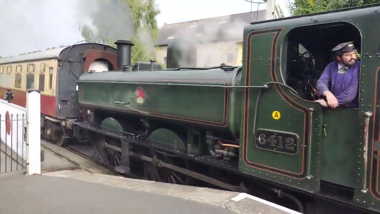 Steam arrival at Staverton - South Devon railway 2024
