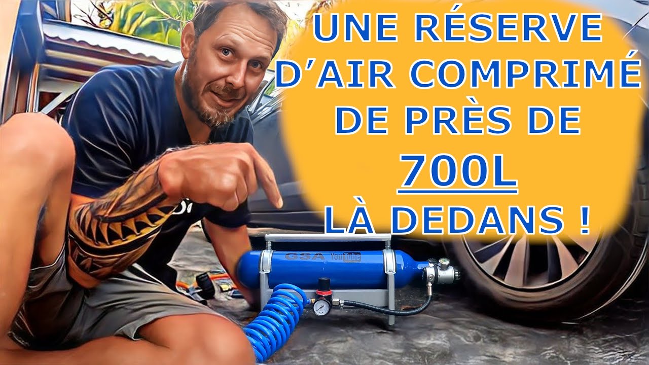 Fabrication d'une mini réserve d'air comprimé équivalente à un compresseur de 86L !