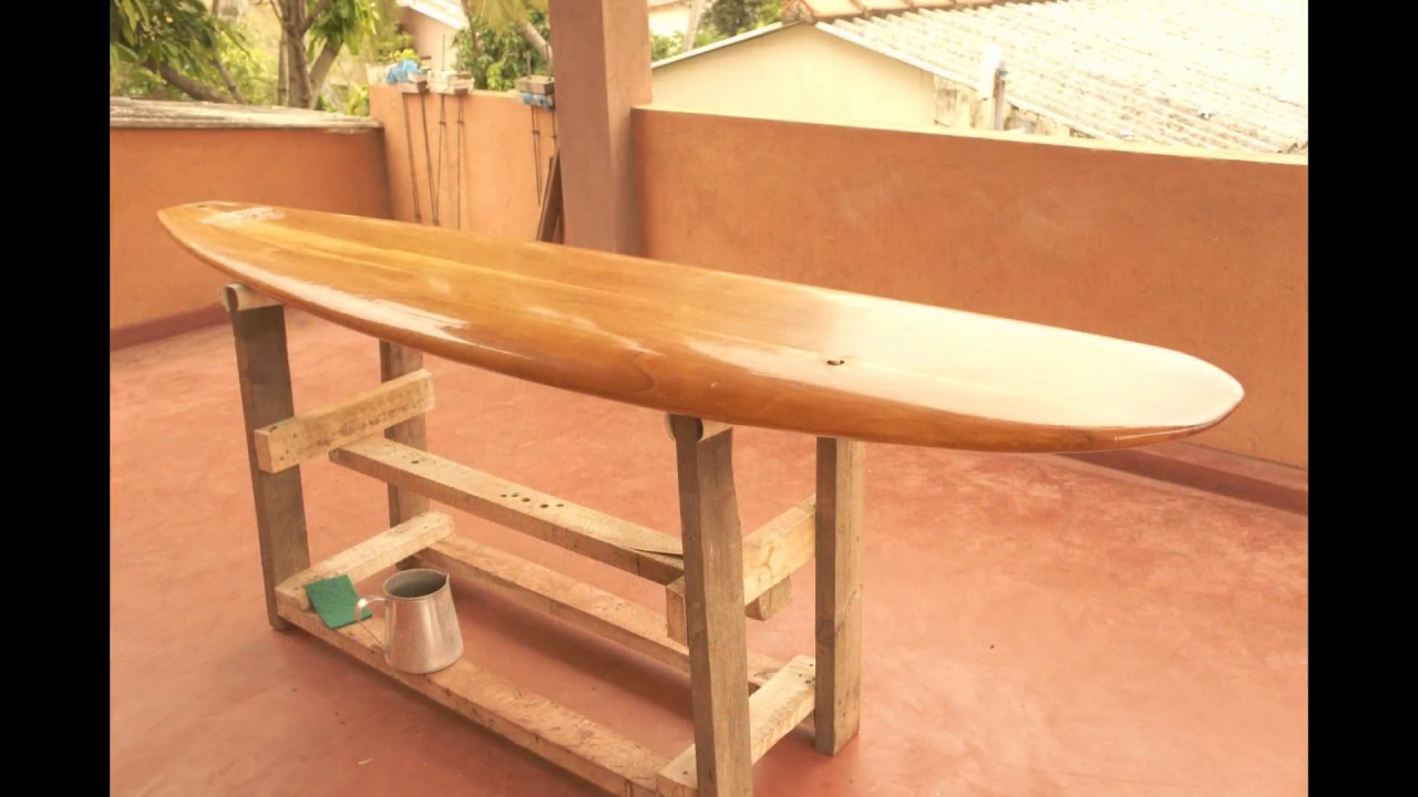 Chambered Wooden Surfboard Construction