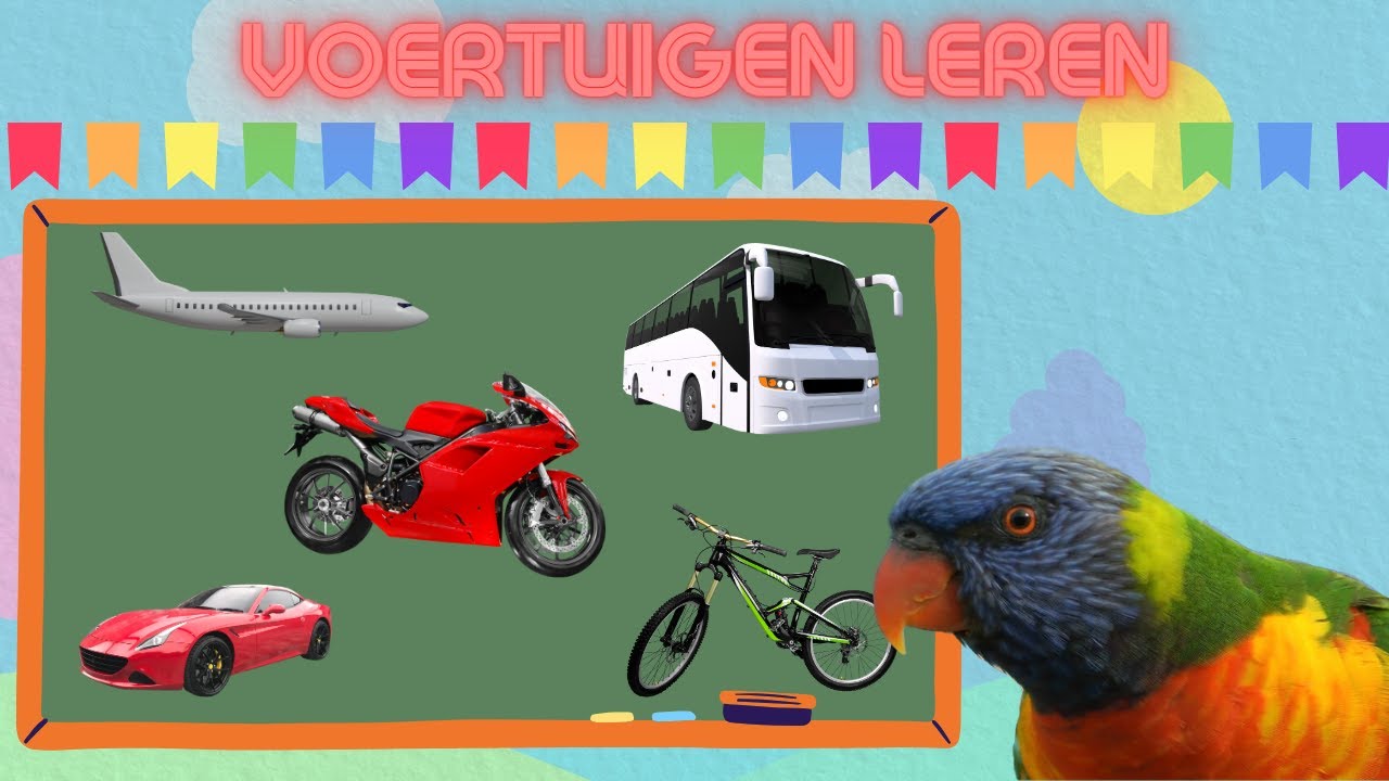 VOERTUIGEN LEREN 🚗 Eerste Woordjes Leren 🛵 Nederlandse Kinderfilmpjes voor Peuters en Kleuters 🚲