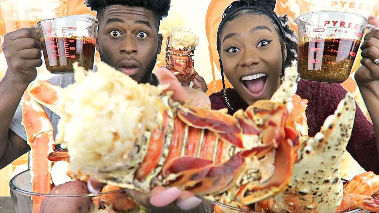 SEAFOOD BOIL MUKBANG | GIANT EDITION | HUGE LOBSTER TAILS, KING CRAB LEGS AND TIGER SHRIMP