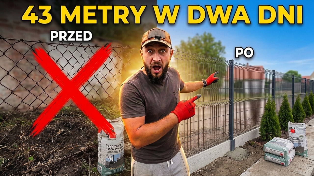 6000 zł zostaje w kieszeni! Wyrwaliśmy stary płot i postawiliśmy nowy w jeden weekend.