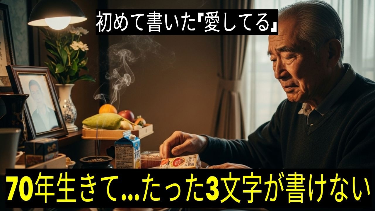 【涙腺崩壊】妻が逝って1年...75歳の夫が初めて書いた「愛してる」という言葉｜人生で一度も言えなかった3文字【感動実話】