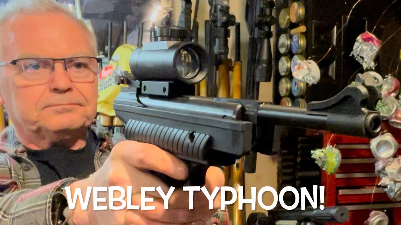 Testing out the new Webley Typhoon Break barrel pistol & plinking!
