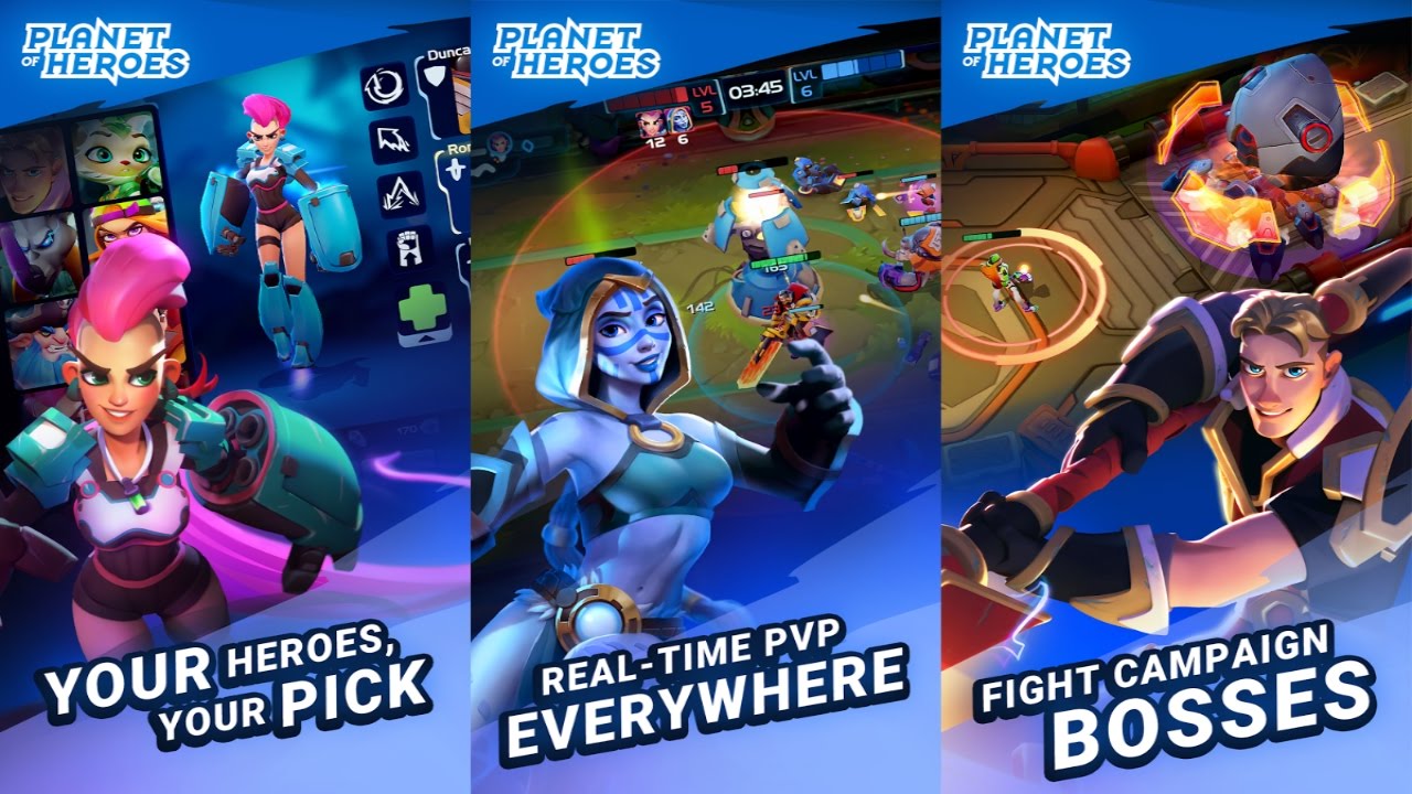 Planet of Heroes - Action Moba Android Gameplay
