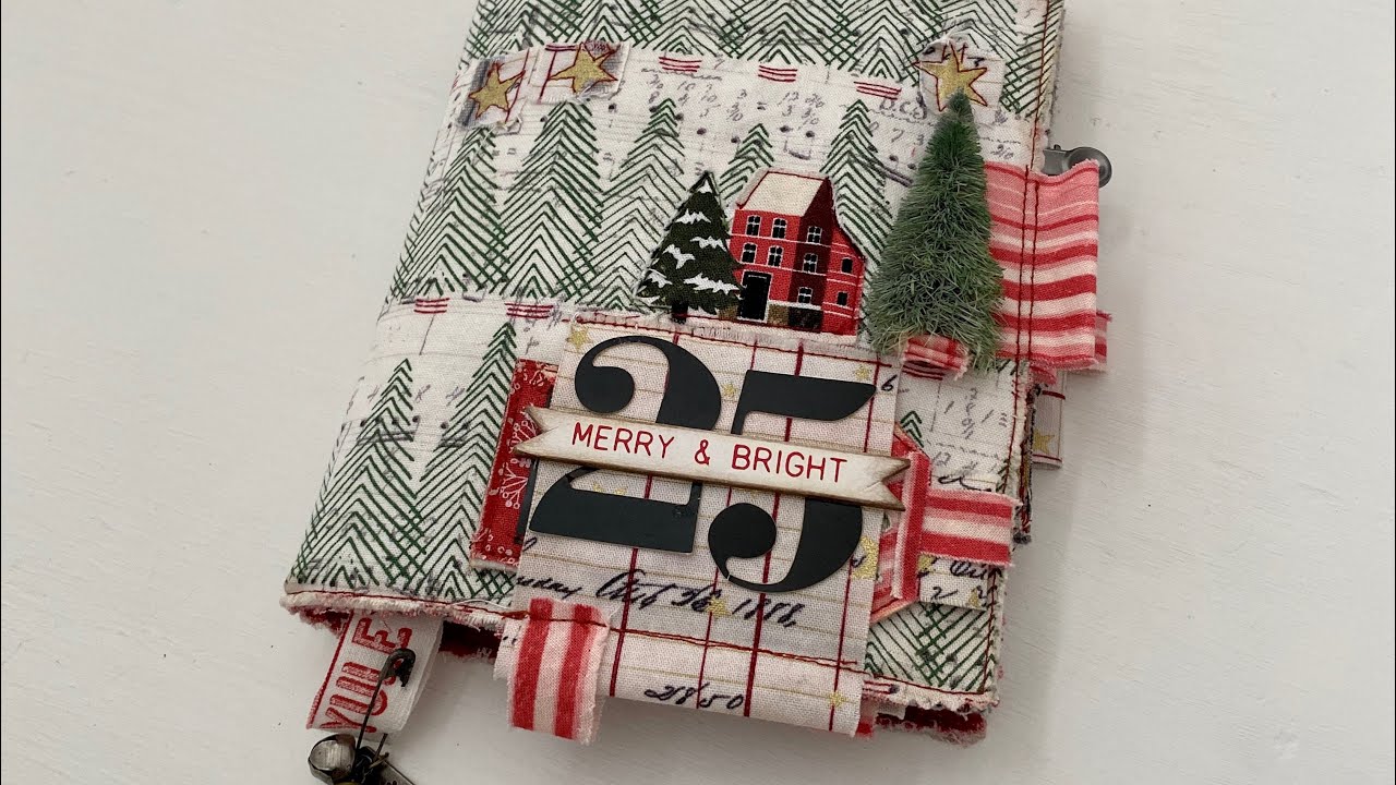 Fabric Folio | Tim Holtz Yuletide Fabric | Christmas Journal | Flip Through