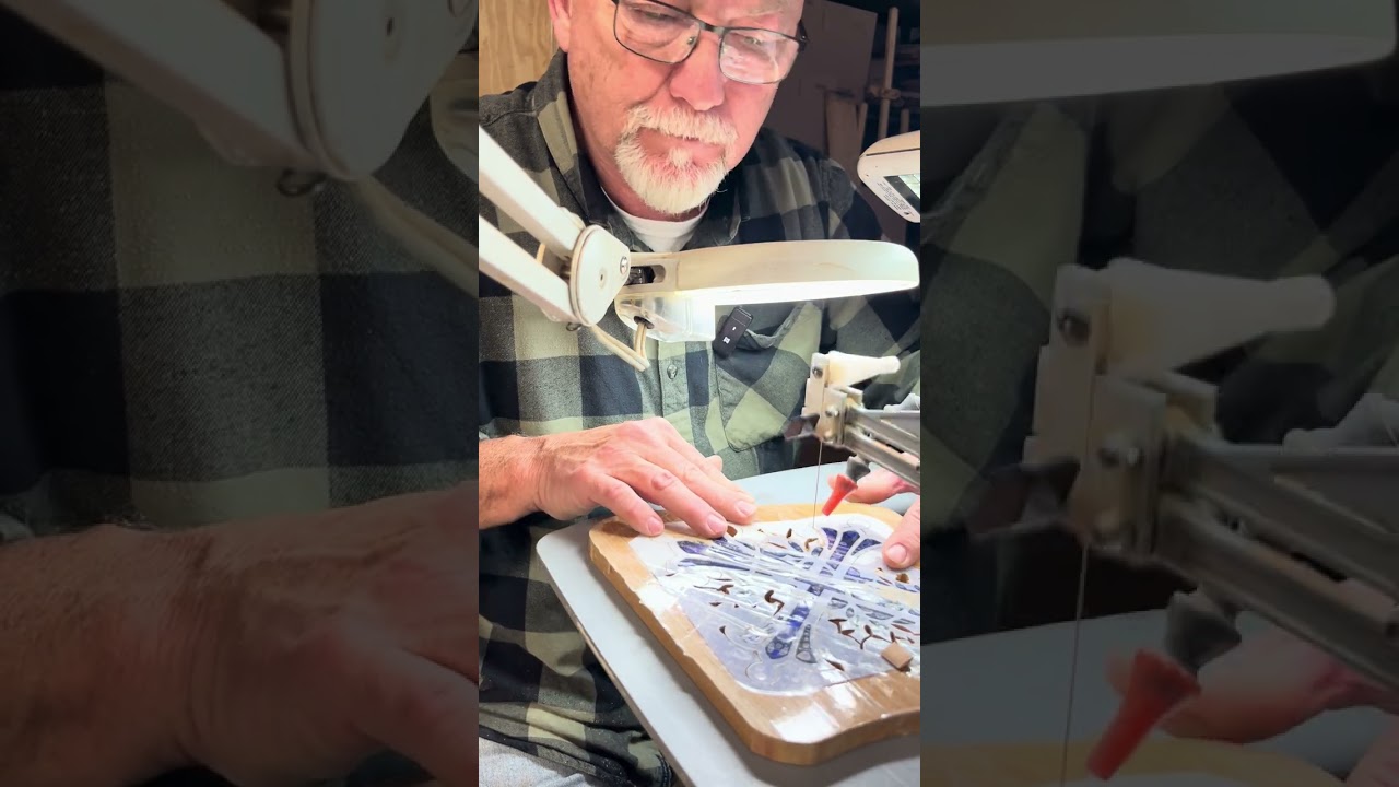 Cutting out a color filled cross. Part 3