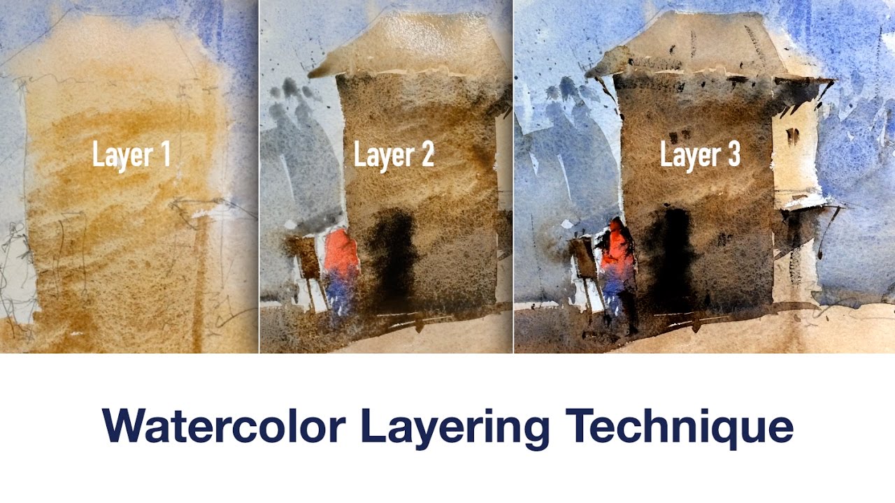 Beginner Watercolor tips and technique to get familiar with layering process