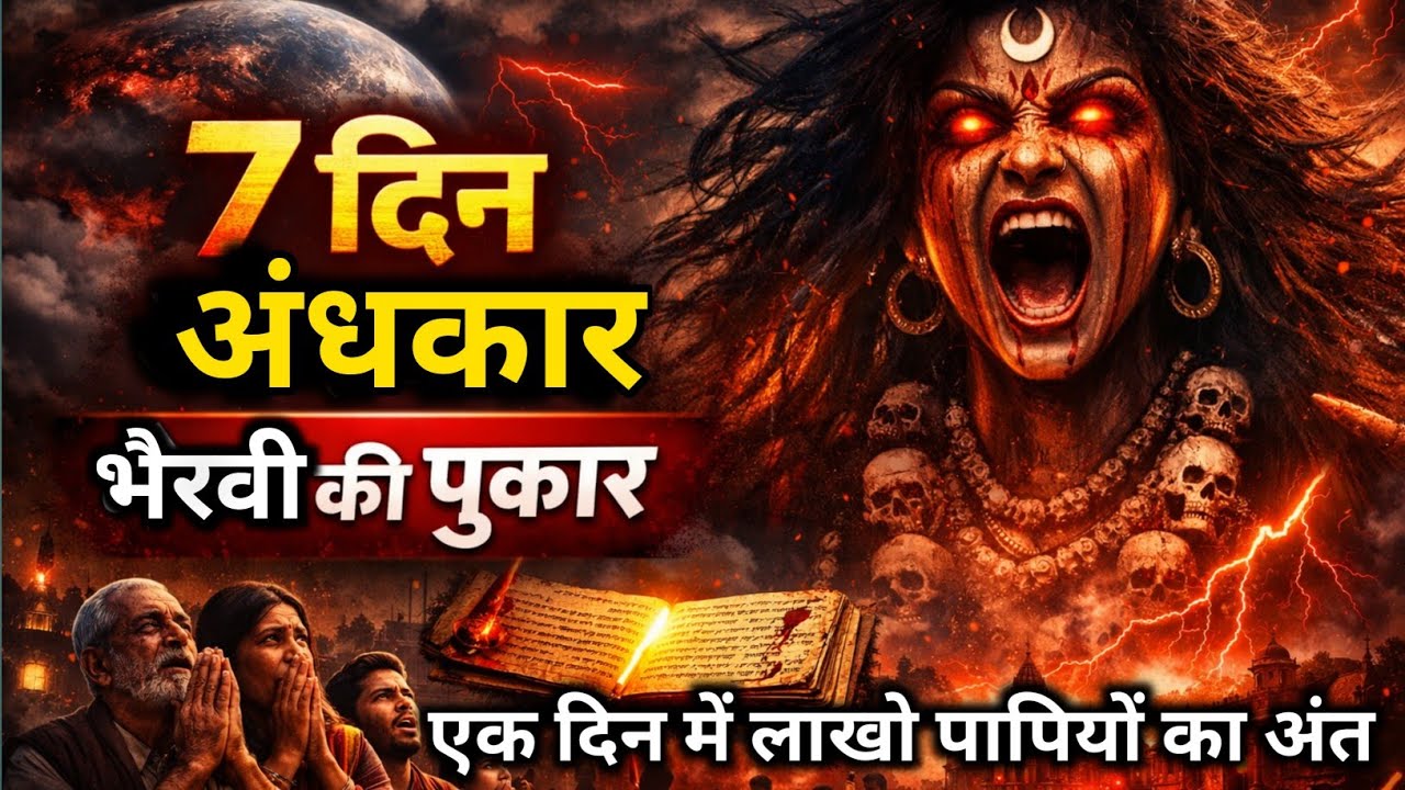 प्रलय से पहले माँ भैरवी की चीत्कार – कौन लोग मरेंगे?7 दिन अंधकार। bhavishya Malika 2026।kalki avtar 