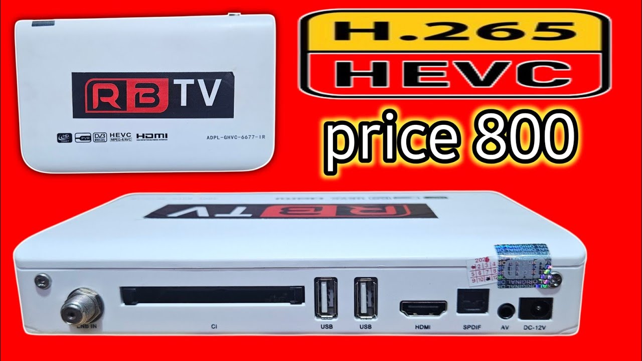 RB TV DD free Dish box || hevc 265 support DD free Dish box || best DTH box || best DD free Dish box