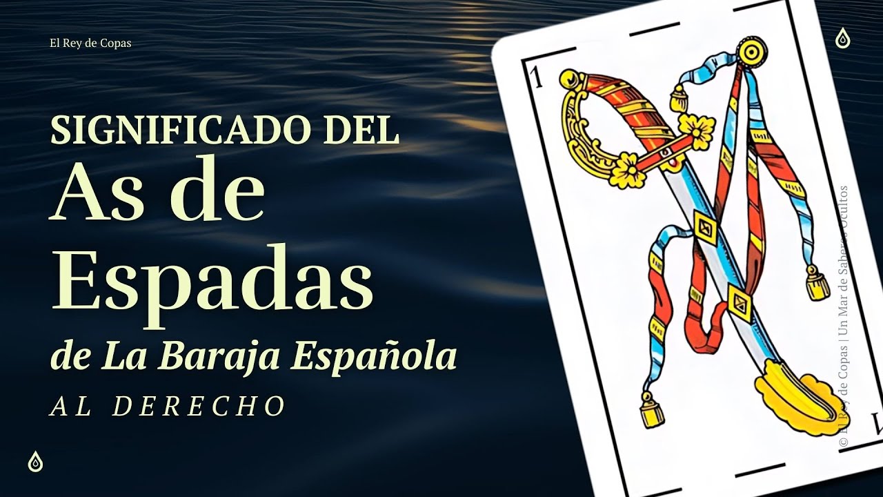Significado: As de Espadas Baraja Española  | Aprende a leer las cartas españolas #4 ✨