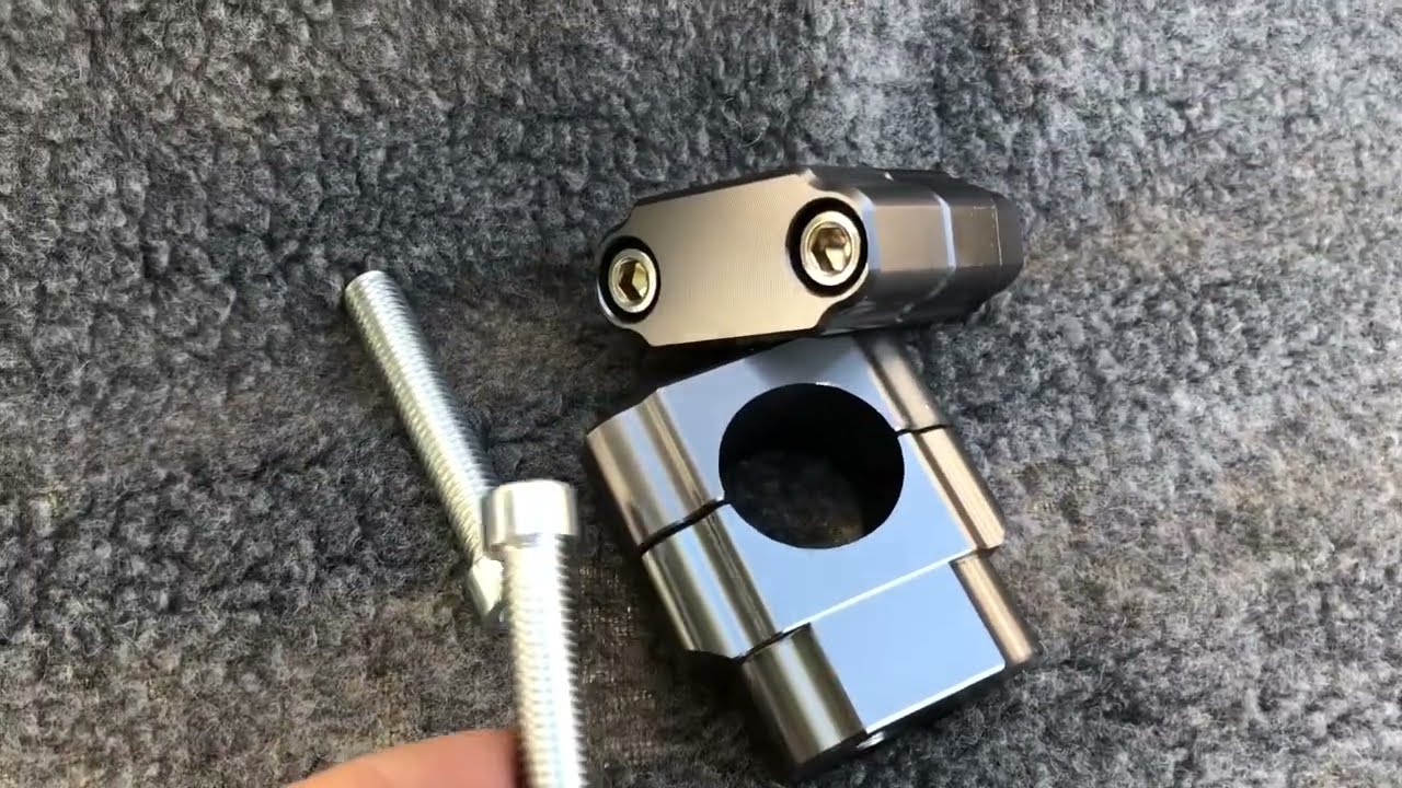 Aluminum 28mm Motorcycle HandleBar Riser Adapter Handle Fat Bar Mount Clamps Set