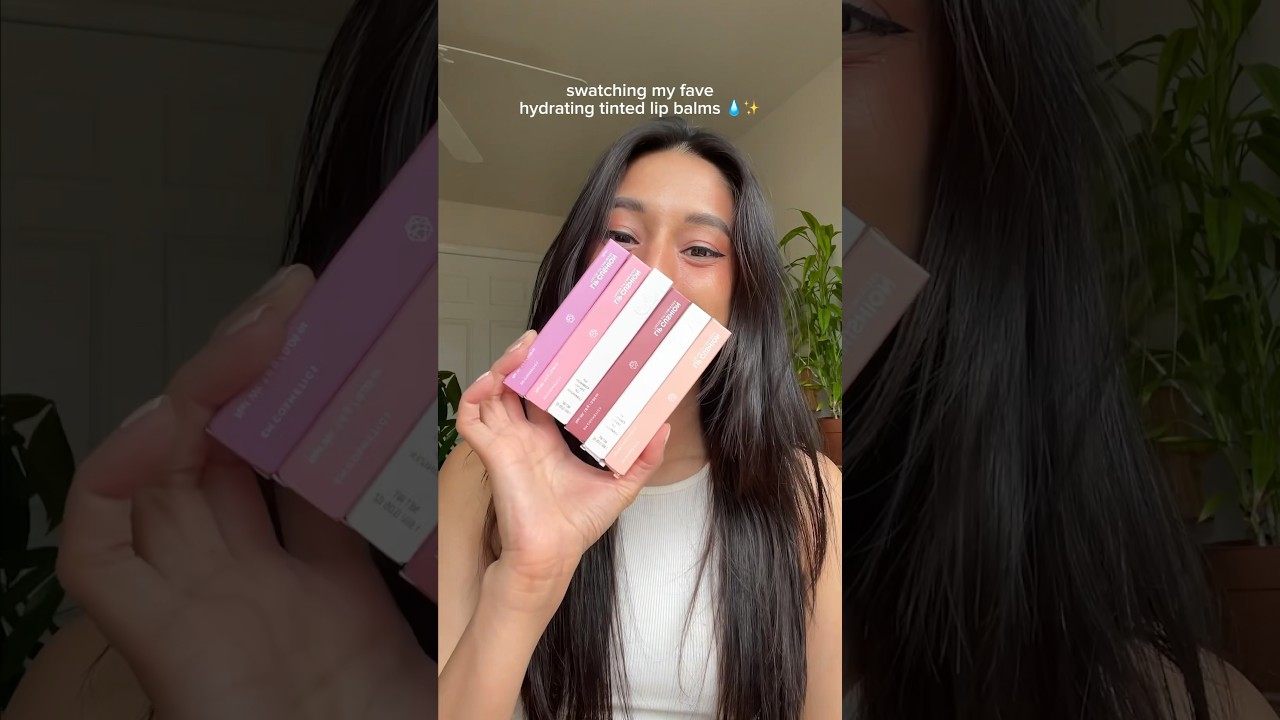 the best tinted lip balm! em cosmetics lip cushion tinted lip luminizer swatches 💧✨
