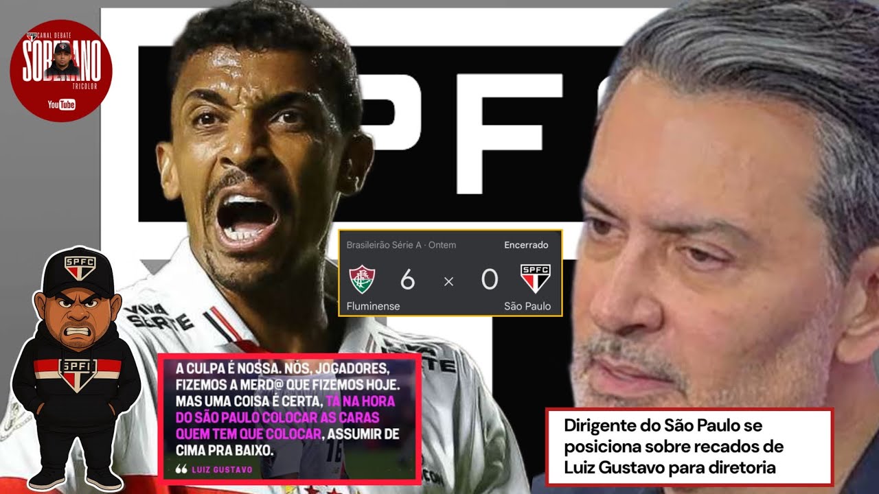 Diretoria não gostou do desabafo do Luiz Gustavo 