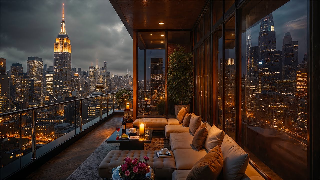 Autumn Jazz at New York Coffee Shop Ambience 🍂 Relaxing Jazz Music for Study & Stress Relief