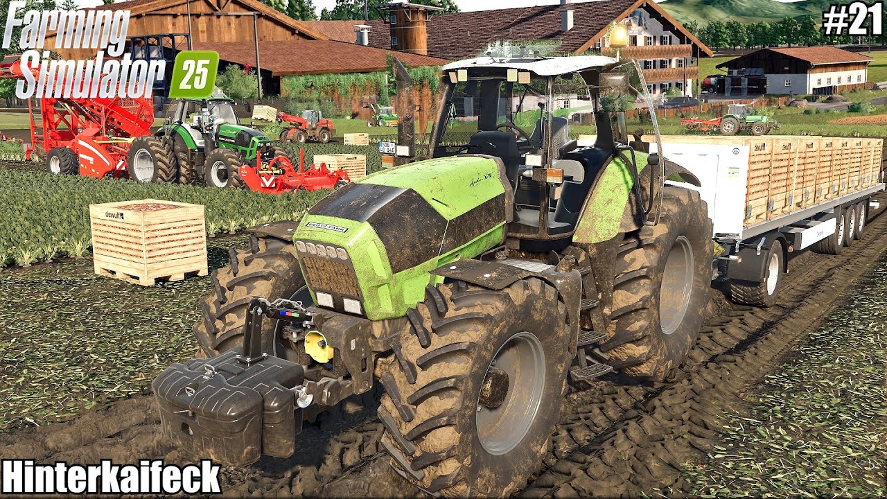HARVESTING SUGAR BEETS IN A DEWULF BOX WITH DEUTZ-FAHR | HINTERKAIFECK | Farming Simulator 25 | 21
