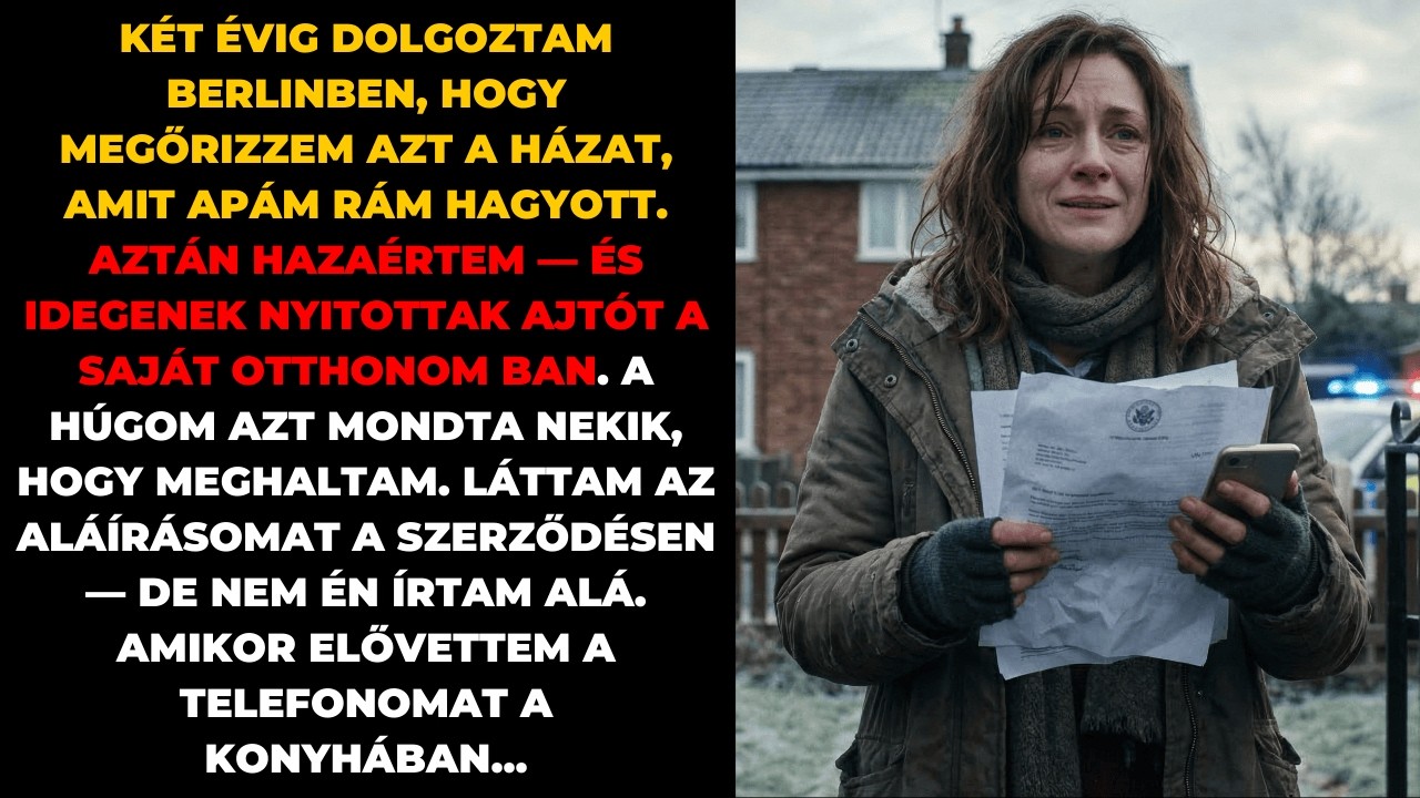 A húgom a tudtom nélkül adta bérbe a házamat. A bérlőkkel együtt adtam át a rendőrségnek
