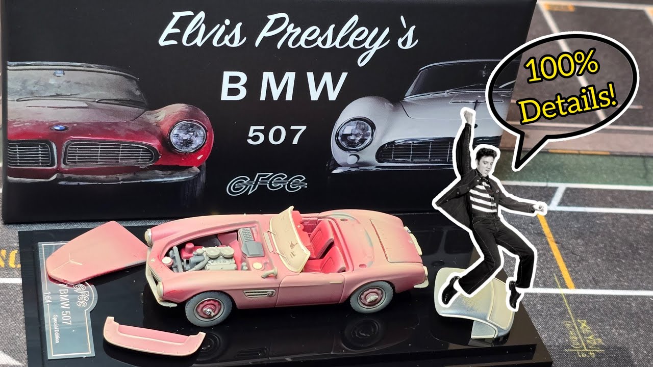 Elvis Presley BMW 507 weathered GFCC Diecast Car model. Unboxing Review.