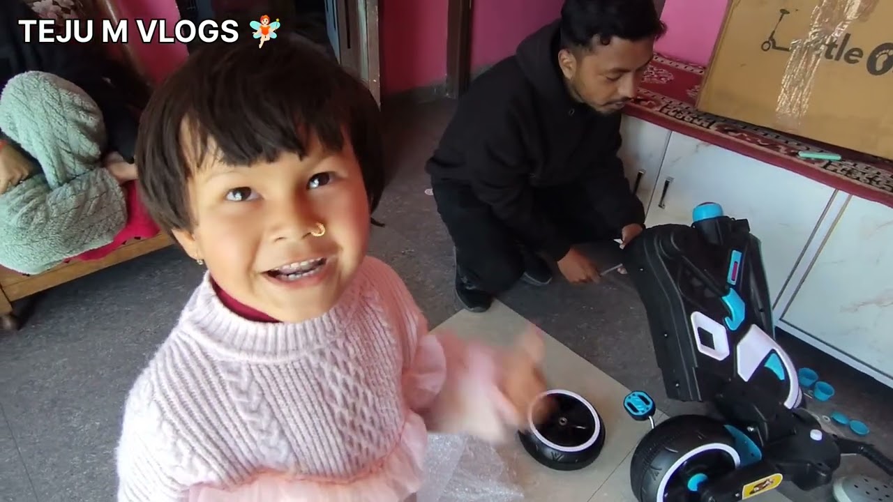 तेजू की आई नई गाड़ी। Little Olive RideOn Ranger Bike Pedal Tricycle असेंबल कैसे करें।