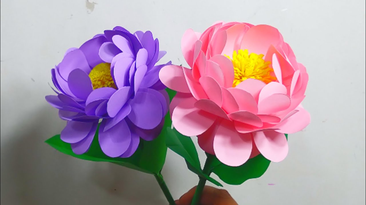 how to make beautiful paper flowers / A4 nirmana / mal nirmana / kadadasi nirmana / paper flowers