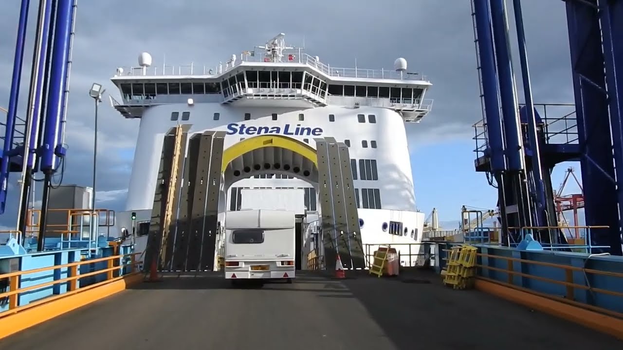 Boarding the ferry from Dublin to Holyhead