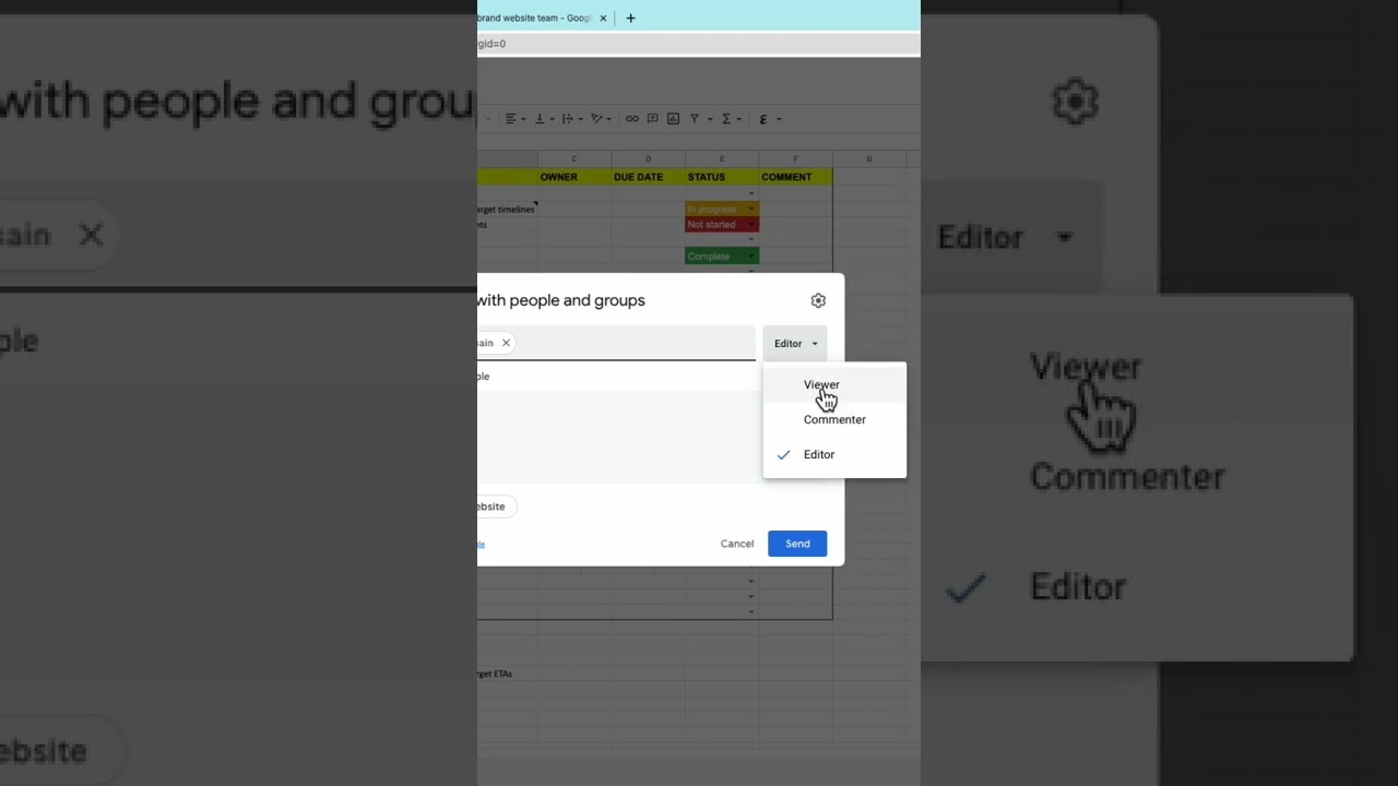 Делитесь электронными таблицами со своей командой в Google Таблицах