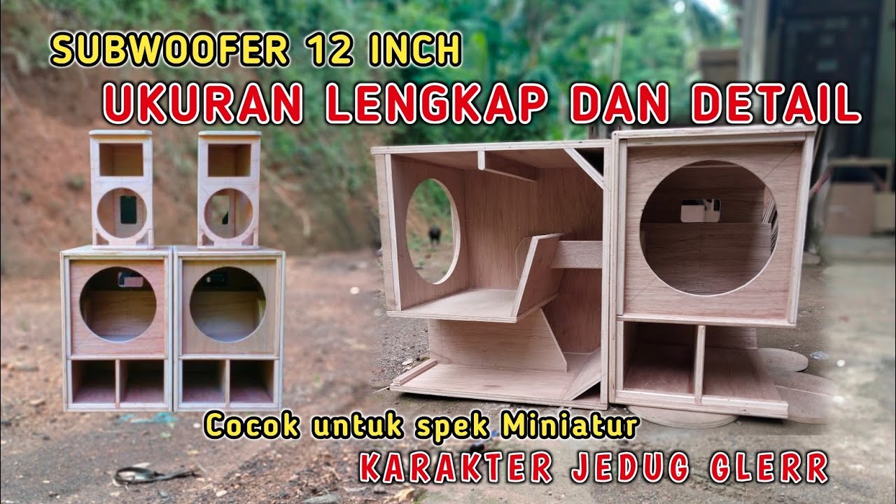 BOX SUBWOOFER MINI SCOOP 12 INCH CUSTOM | UKURAN LENGKAP DAN DETAIL